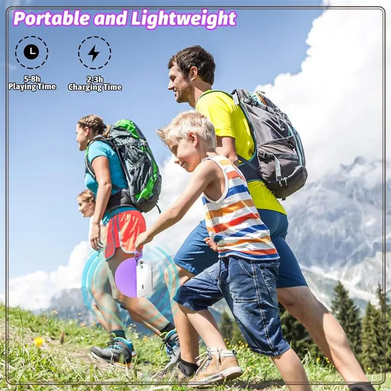 آلة كاريوكي صغيرة موثوقة مع 2 ميكروفون، ألعاب أغنية ميكروفون بلوتوث محمولة مع ضوء LED، هدية عيد ميلاد للأطفال