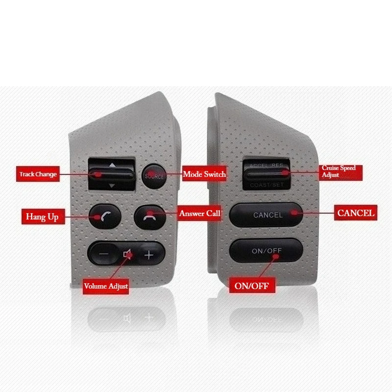 

Для Nissan LIVINA и для Nissan TIIDA и для SYLPHY кнопки управления рулевым колесом с красной подсветкой, кнопки для стайлинга автомобилей