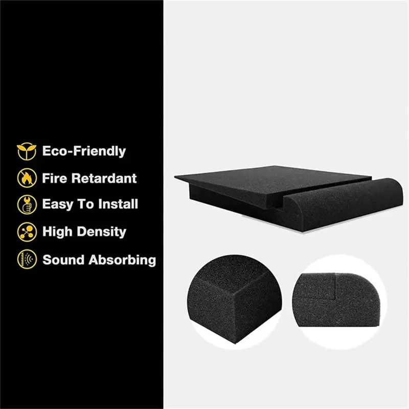 Studio Monitor Isolation Desktop Speaker Acoustic Foam Pads High-density Sponge Blocks Sound Cotton Speaker Accessories 1 Set