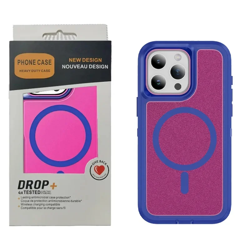 Hohe Qualität 2IN1 Mechanische Rüstung Magnetische Lade Fall Für IPhone 17 Air 16 15 14 Plus 13 Pro Max Anti-drop Schützen Zurück Abdeckung