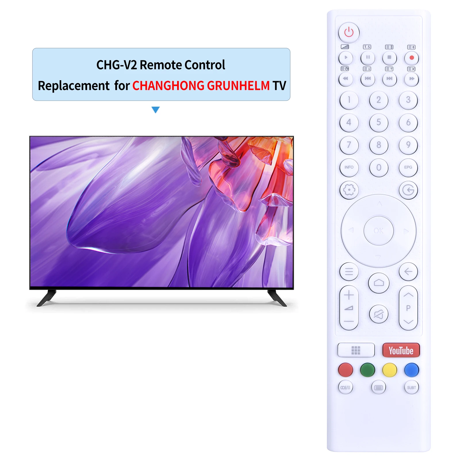 Remote control for CHANGHONG GRUNHELM CHG-V2 TV