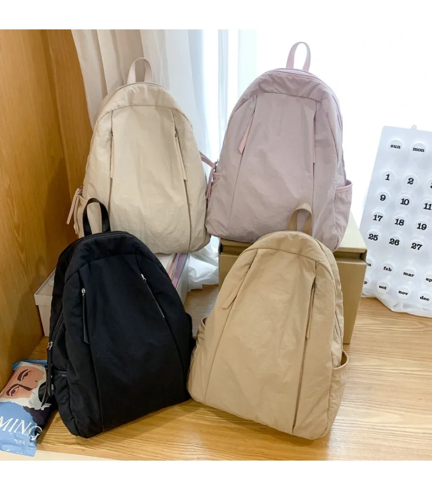 School bag women's new college student versatile fashion bag high value lazy wind travel shoulder