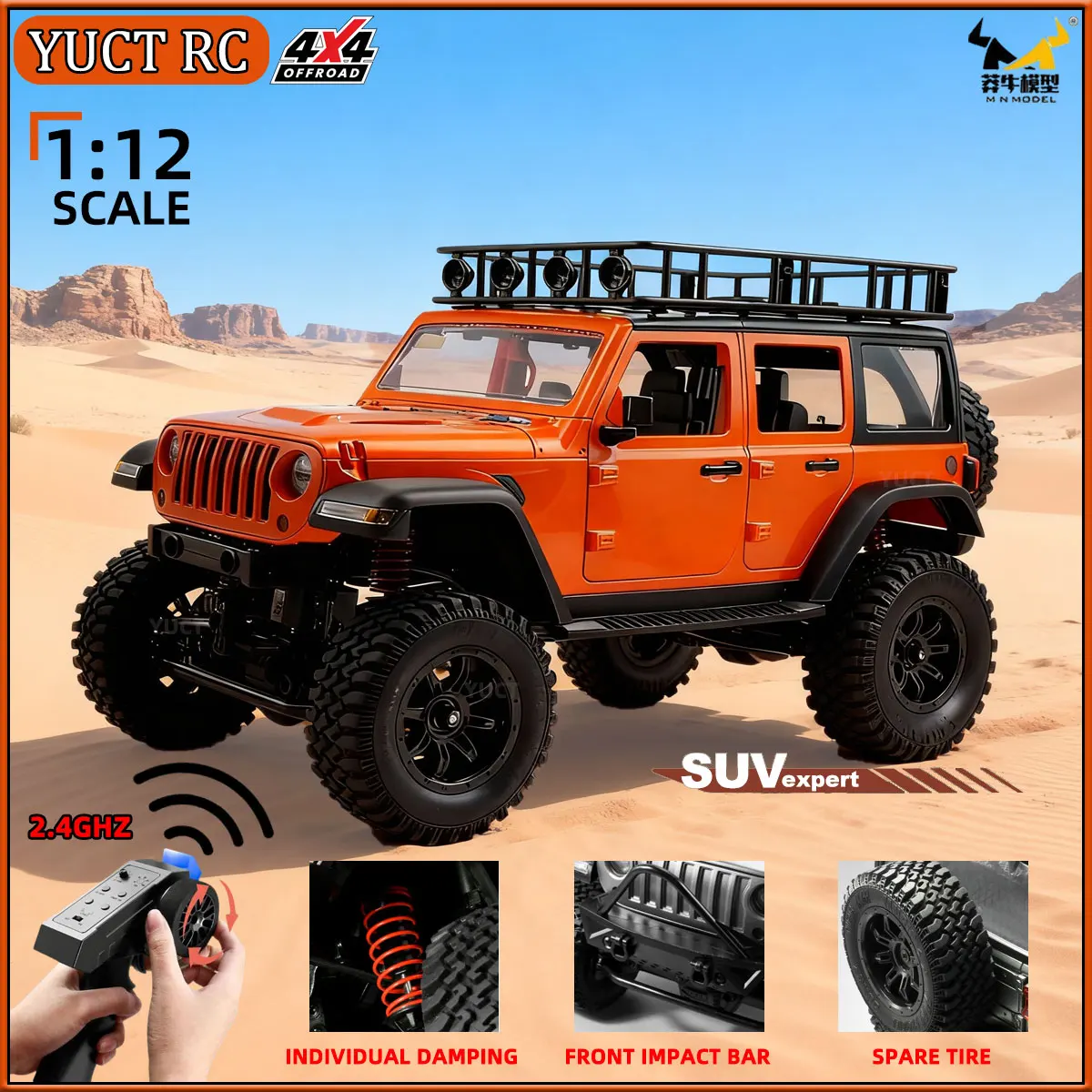 

MN128 1/12 RC Car 4WD Jeep Model 2.4G Remote Control LED Light 4X4 Off Road 4WD Climbing RC Toy Car for Boy Christmas Gift