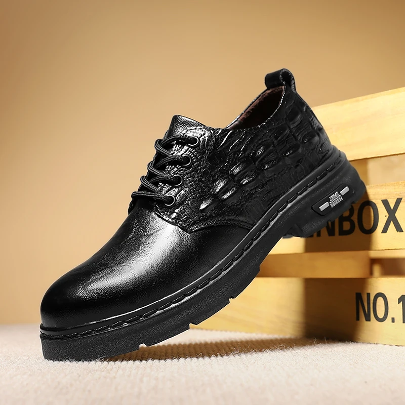 

New Men's Shoes: Chelsea Boots for Men, One-Click Slip-On Fashion Boots, Large-Size Reversible Leather Short Boots, Men's Genuin