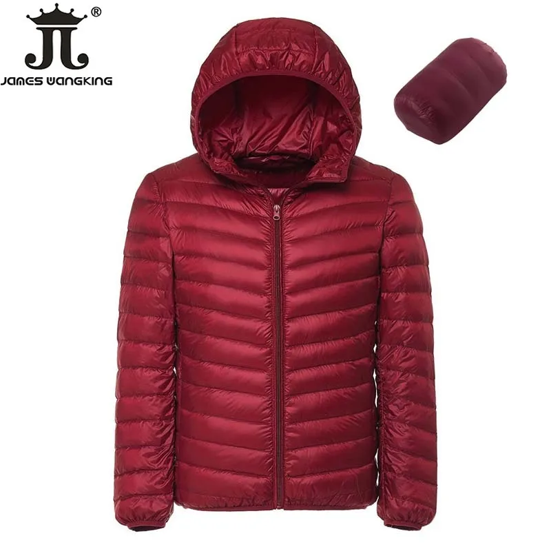 Männlicher Daunen mantel hoher Qualität Komfort lässig Mode atmungsaktiv einfarbig halten warm weiße Ente Herren Daunen jacke plus Größe M-5XL