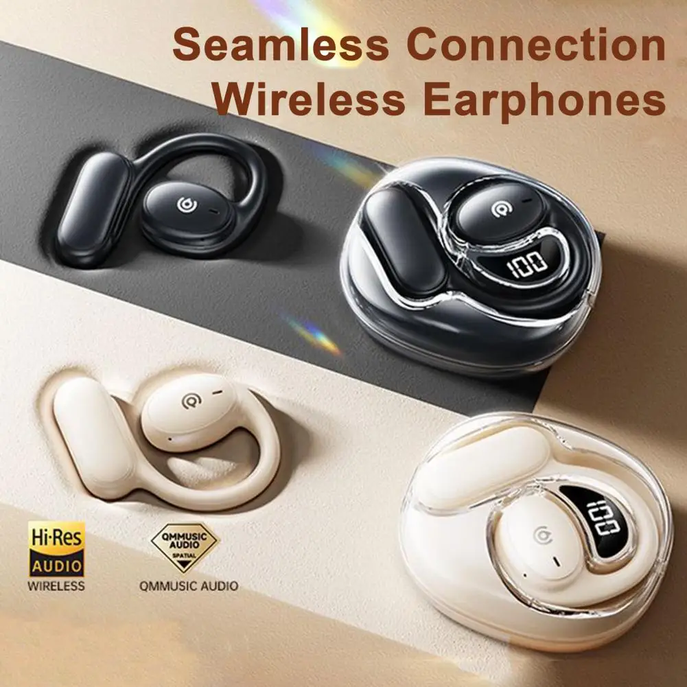 سماعات أذن بلوتوث لاسلكية عالية الجودة مع توصيل سريع ومستقر وتقنية تقليل الضوضاء للموسيقى
