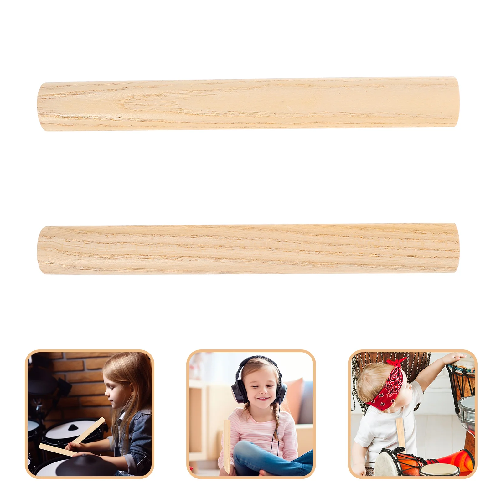 

Wooden Drumsticks for Drumming Practice Medium Length Balanced Grip Professional Rhythm Sticks for Beginners Percussion