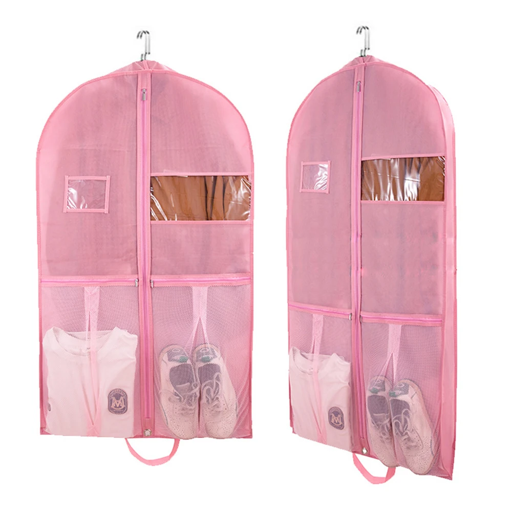 Pink Garment Bags Suit Bags for Travel Hanging Clothes Closet Storage 4\