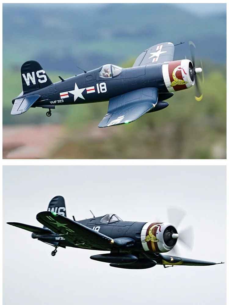 Professional Remote-Controlled Aircraft 1.1m Pirate F4u-4 Electric Rc Model Fixed Wing Real Assembly World War Ii Aircraft Model