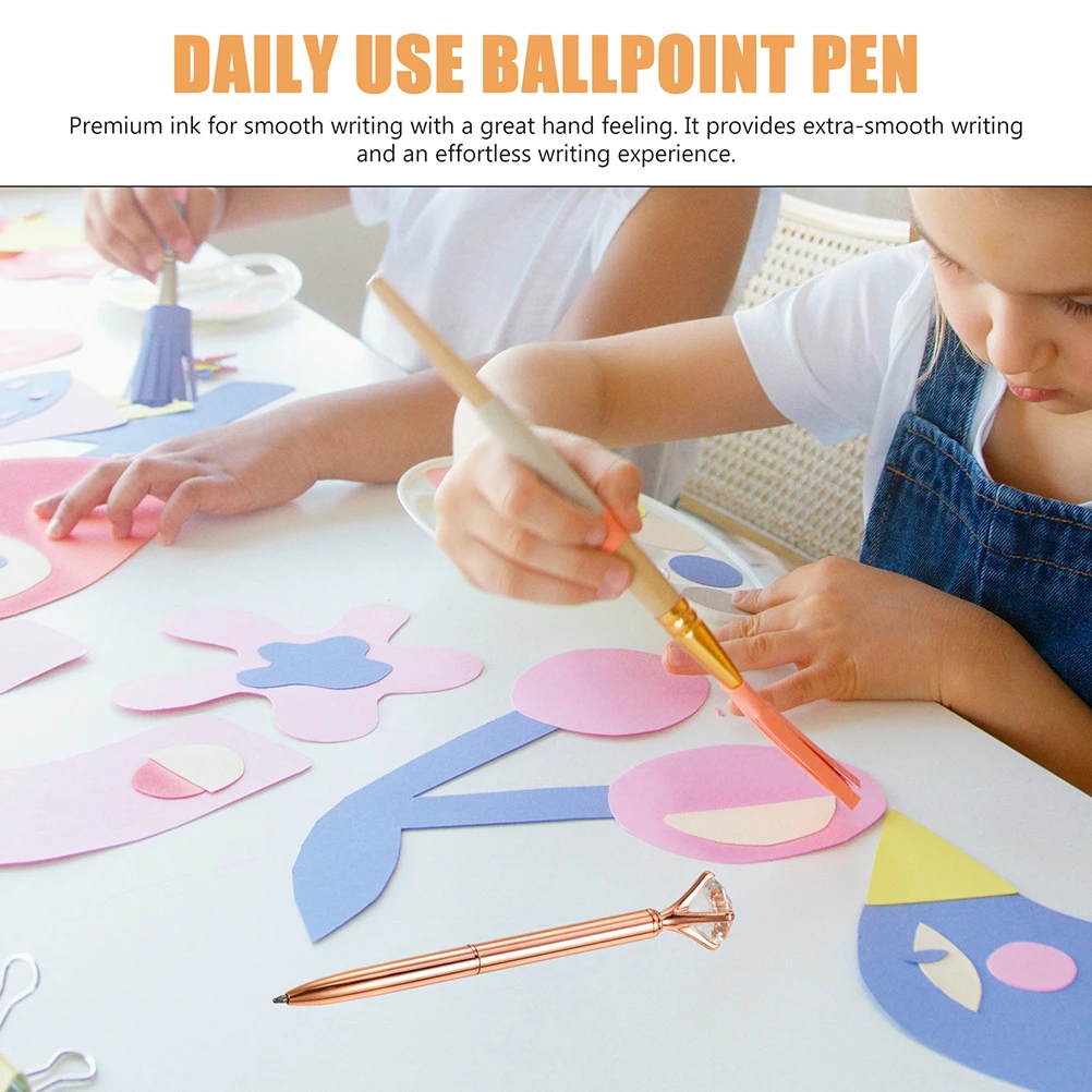 

Diamond Ballpoint Pens Metal Student Writing Tool Ergonomic Design Creative Appearance Daily Use Office Supplies Household Pen