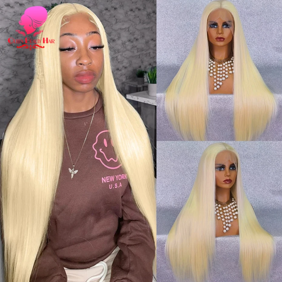 38 40 Inches 360 Lace Frontal Wigs Bone Straight Pre Plucked Transparent Lace Frontal Wig 13x4 13x6 Honey Blonde 613 Lace Front Human Hair Wigs For Women 220 250 Density Free Shipping