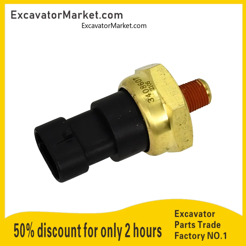 Molloparts Oil Pressure Sensor Switch 3408607 3056344 Compatible K19 L10 N14 K38 Excavator Equipment  Excavator Accessories