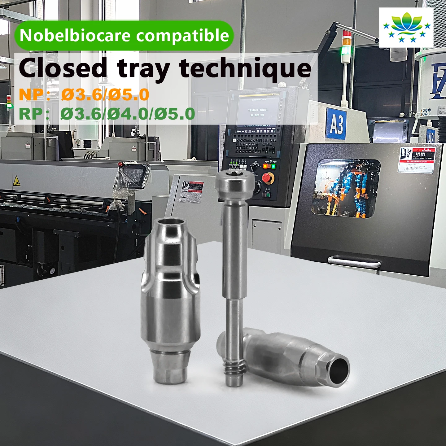 

Titanium Closed Tray Transfer Coping for Nobel Impression Coping Analog Screw Lab Prosthetic Components Supplies Factory Direct