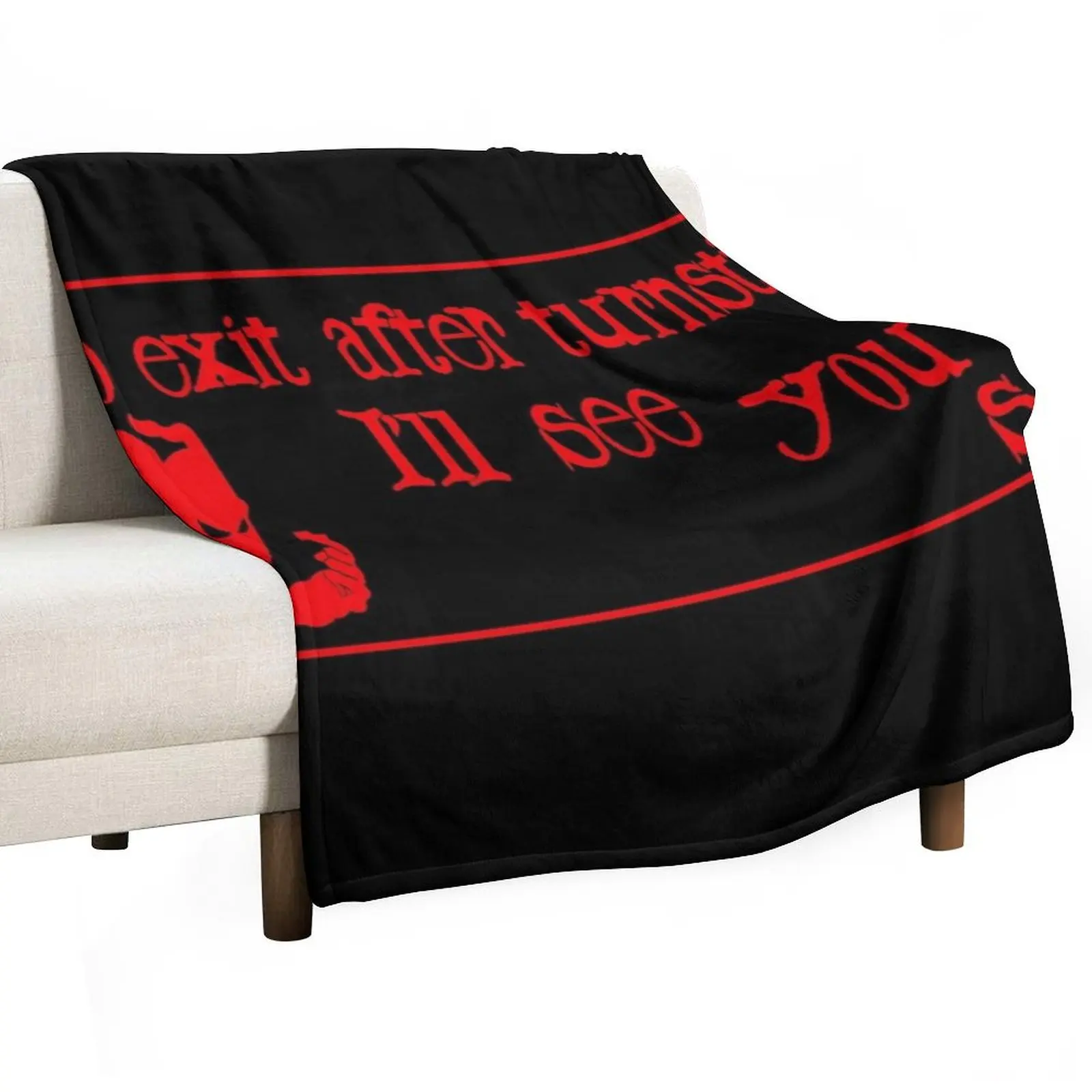 Final destination 3 (rollercoaster ride sign) (YOU MAY NEVER RETURN!) Throw Blanket Vintage Weighted Plush Cute Blankets