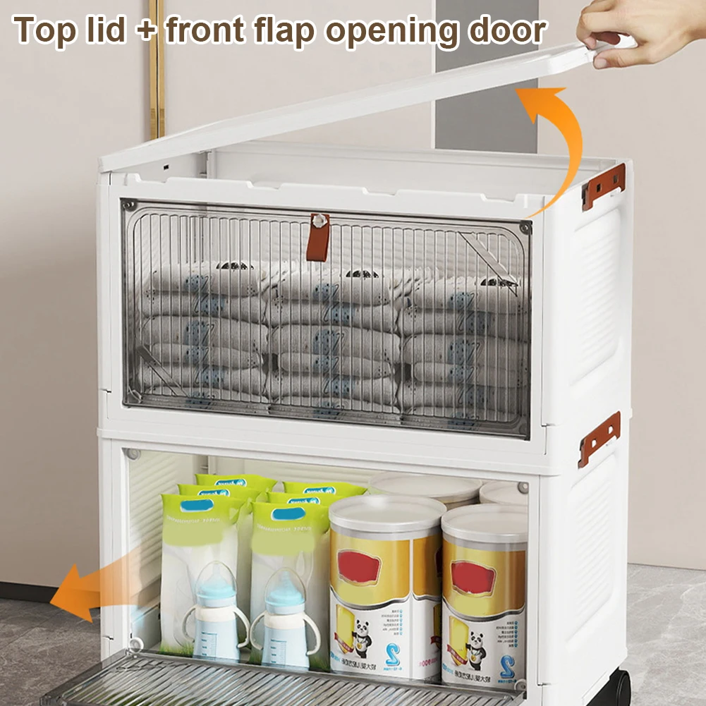 

Многоуровневые штабелируемые контейнеры для хранения с дверцами и колесами, шкаф для хранения, вместительный органайзер для закусок