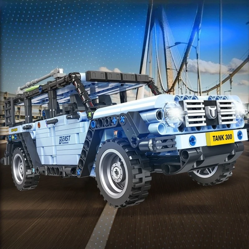 

DIY assembly of off-road vehicle models, rebound building block car toys, gifts and ornaments
