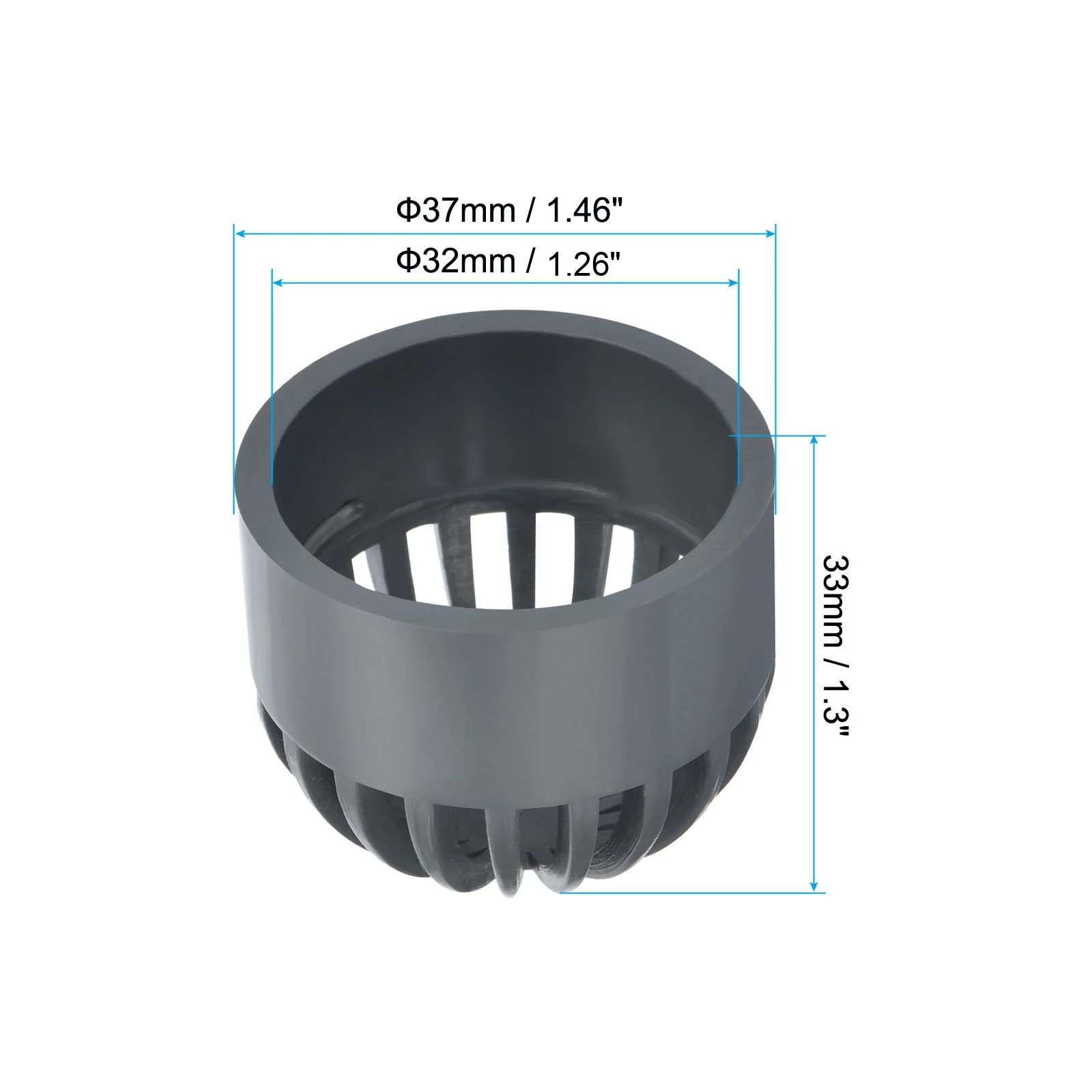 

1/2/3Pcs Atrium Drain Grate Cover Round Outdoor Sewer Drain Pipe Fitting Adapter Connector Floor Drain for Drainage System Gray