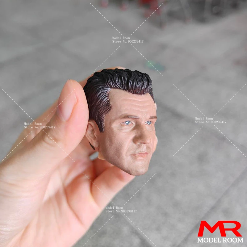 Sculpture de tête de soldat Martin Mel Gibson, corps de figurine en PVC, modèle masculin mis en œuvre, ajustement 12 ", échelle 1/6