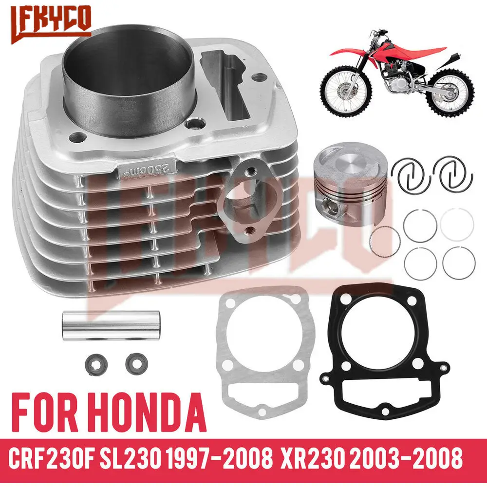 63,5 mm/65,5 mm/67 mm duży otwór Pin 15 mm Zestaw uszczelek pierścieni tłokowych cylindra do Honda CRF230F SL230 XR230 Akcesoria motocyklowe