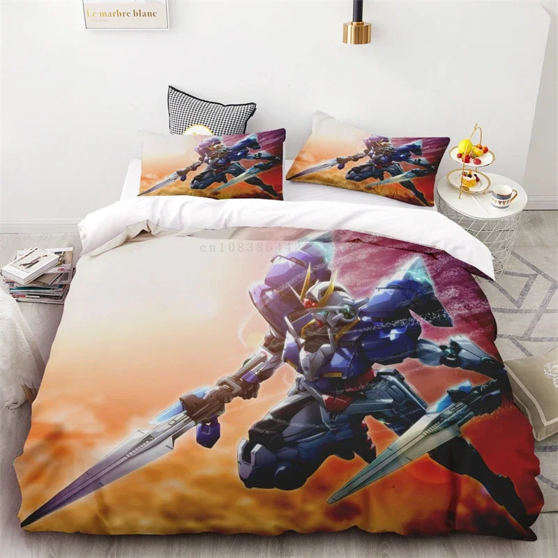 Duvet Cover Mobile Suit Gundam Peripheral Collection Gift Bedding Set One Duvet Cover Two Pillowcases Unfilled Single Double Bed