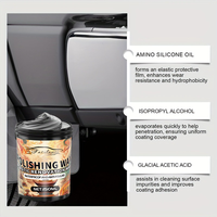 Automotive Interior Polishing Paste -150gCar Care Kit for Plastic &, Leather, Black TireGloss Wax, Refurbishing Cream