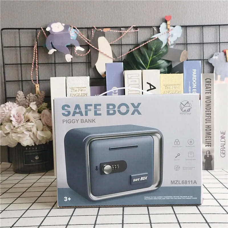 Password Lock Safe Box for Home, Mini Coin Bank Security Money Saving Box for Adults Kids, Electronic Piggy Bank, Birthday Gift