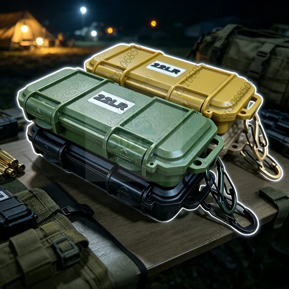 22LR Ammunition Storage Box, 114-round Capacity, Impact-resistant Engineering Plastic, Anti-break Sealed and Waterproof Design