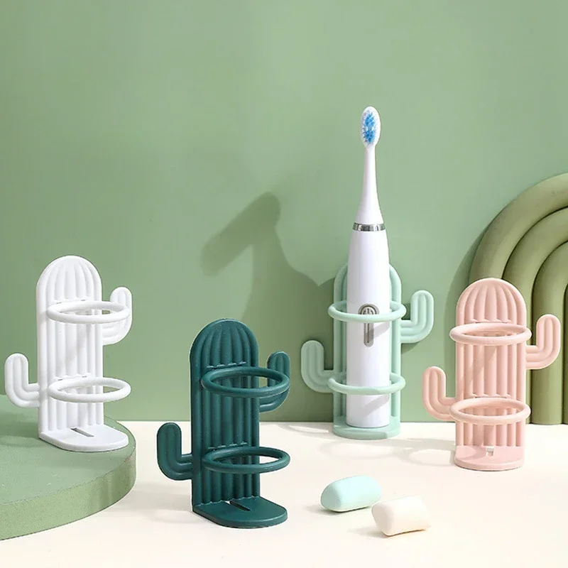 

Cactus Toothbrush Storage Rack Electric Organizer Holder for Bathroom Box Toothpaste Wall Mount Pp Child