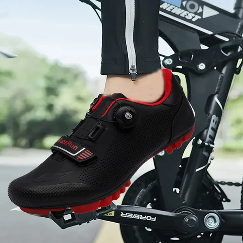 Imagen 2 del producto Zapatos de ciclismo, zapatillas de deporte para bicicleta, tacos antideslizantes, zapatos de ciclismo de montaña para hombre, calzado de carretera, zapatos de velocidad