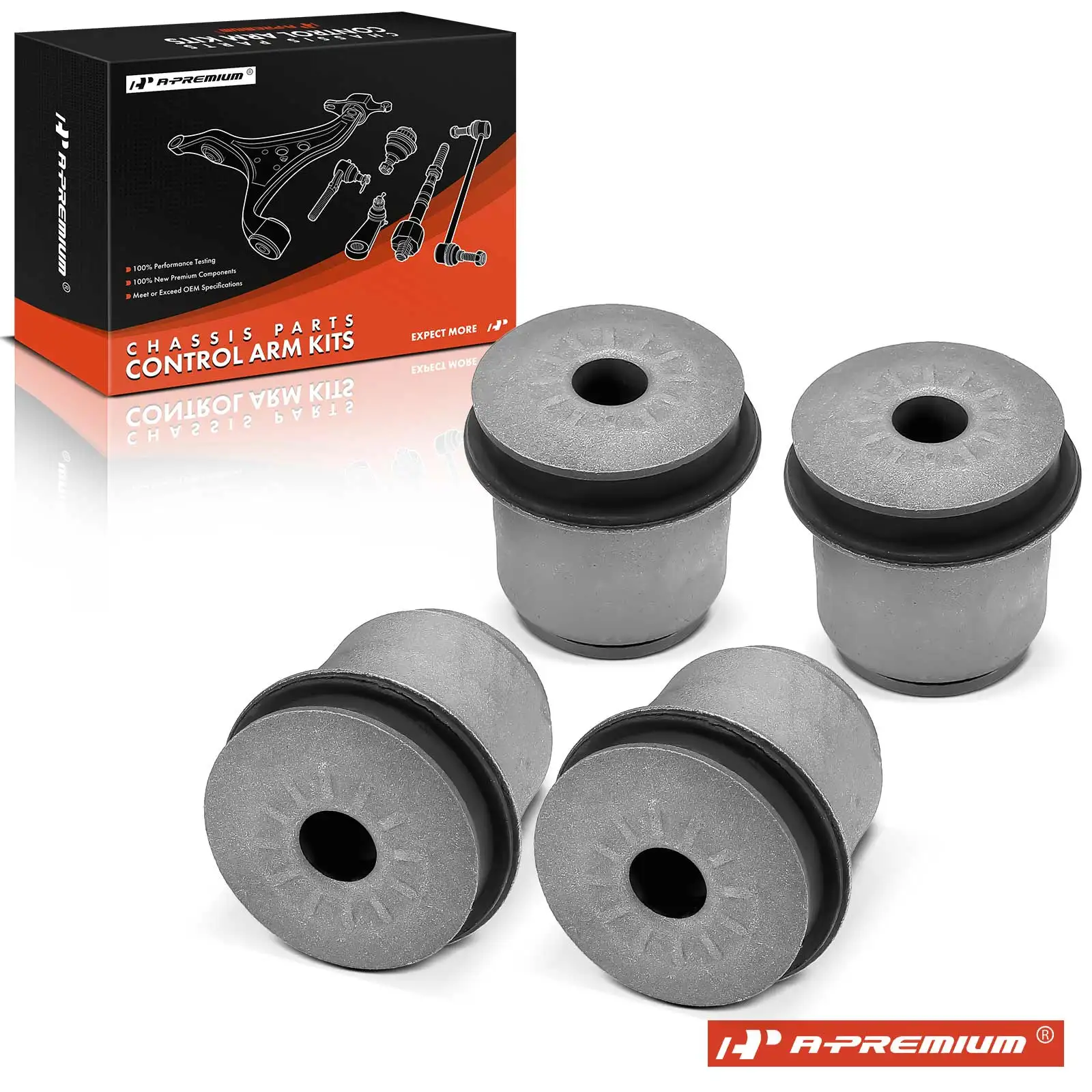 A-Premium 4x Front Lower Control Arm Bushing for Chevrolet Impala 1958-1964 Corvette 1963-1982 Nomad 1955-1957 Bel Air 1955-1964