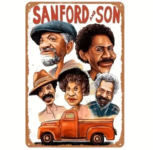 Sanford And Son Portrait 8x12 Inch Metal Tin Sign