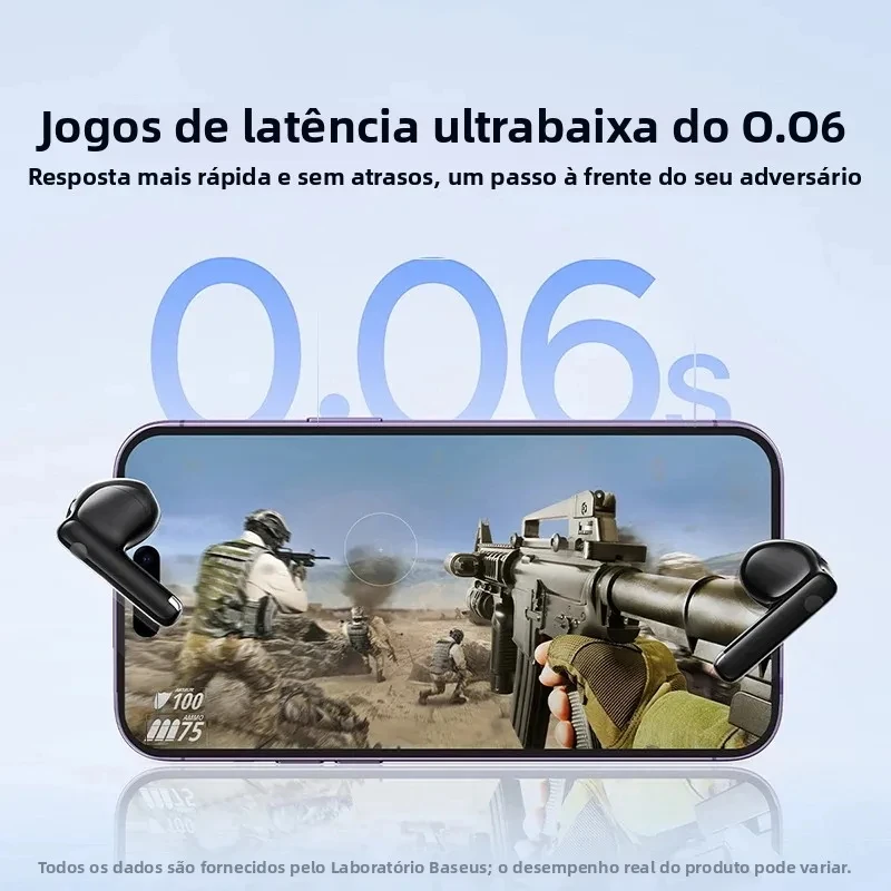 Fone De Ouvido Bluetooth 5.3 Baseus Bowie E13 Som Imersivel Recarregable Latencia Zero ENVIO IMEDIATO