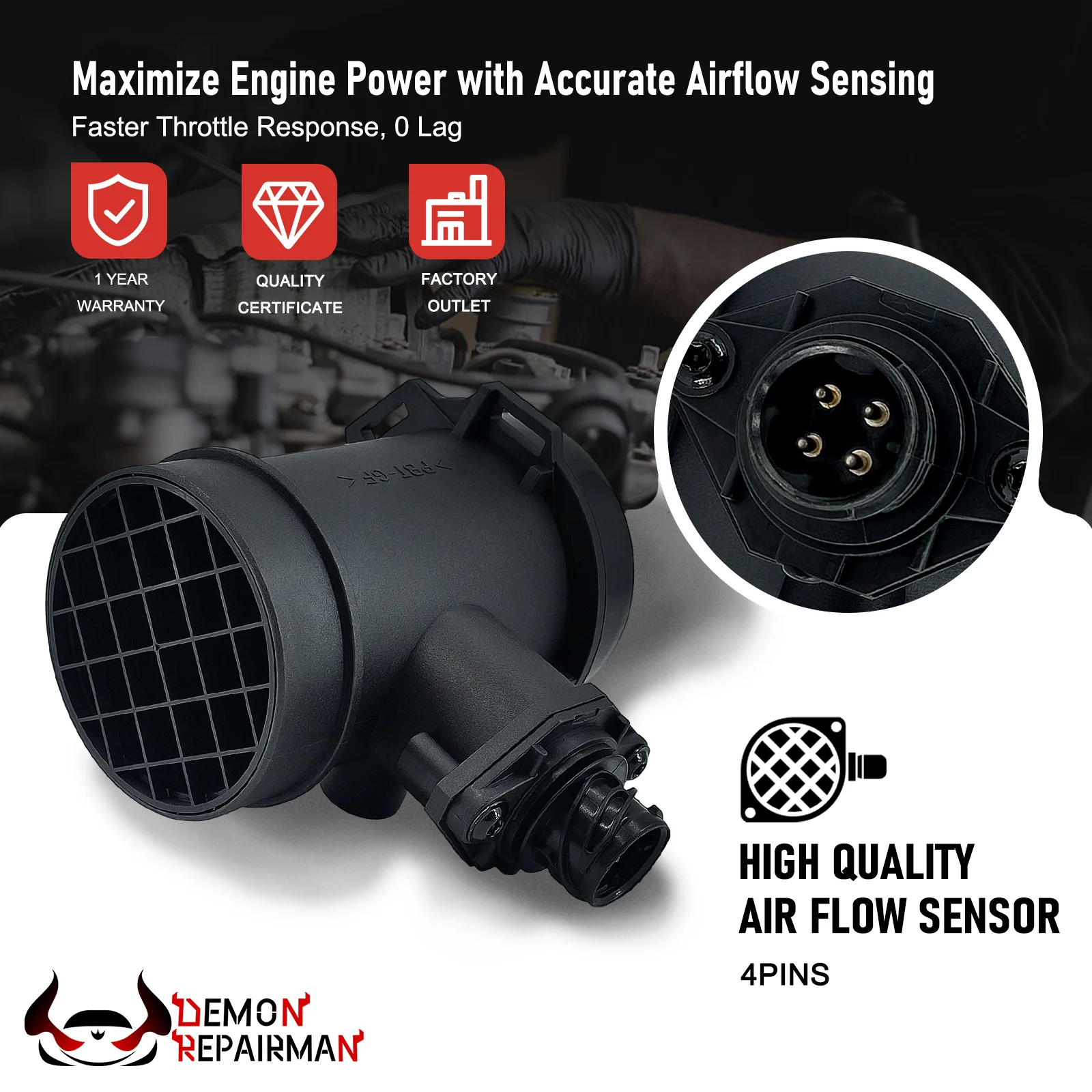 

MAF Mass Air Flow Meter Sensor For BMW 325i IS 525i 530i M3 2.5L 3.0L E32 E34 E36 13621733258 13621747155 13621738908 0280217502