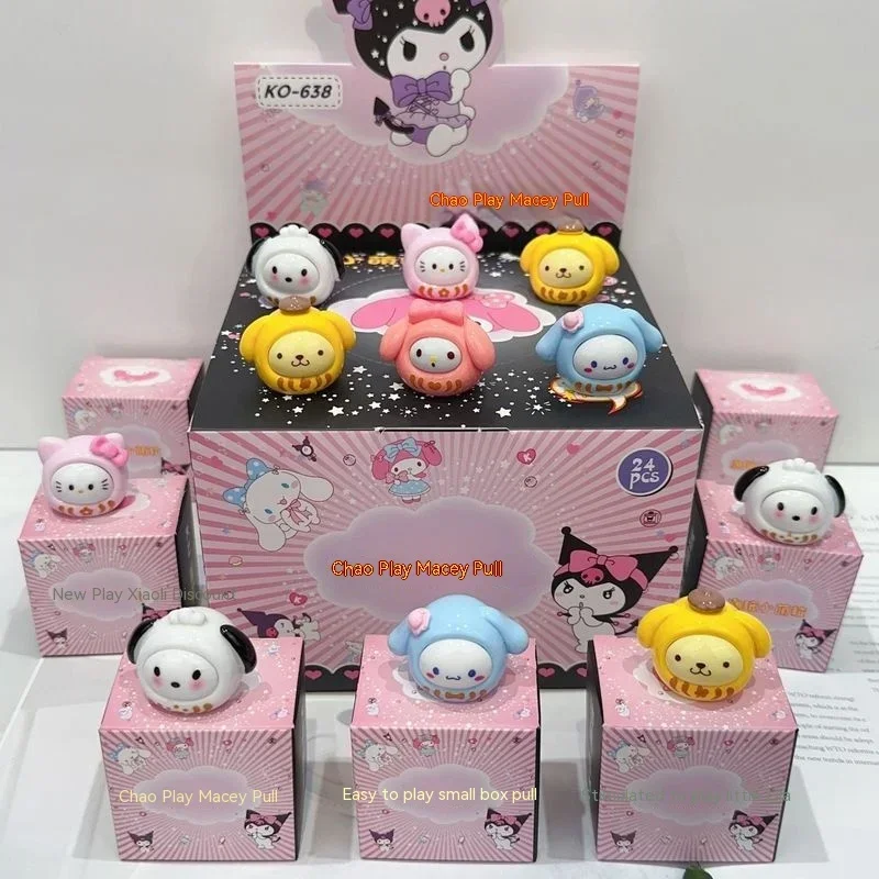 Sanrio กล่องปริศนาสำหรับเด็ก, ตุ๊กตาของเล่นตุ๊กตาตัวการ์ตูนสำหรับตกแต่งบ้านสำหรับแฟนๆของขวัญเซอร์ไพรส์ปีใหม่