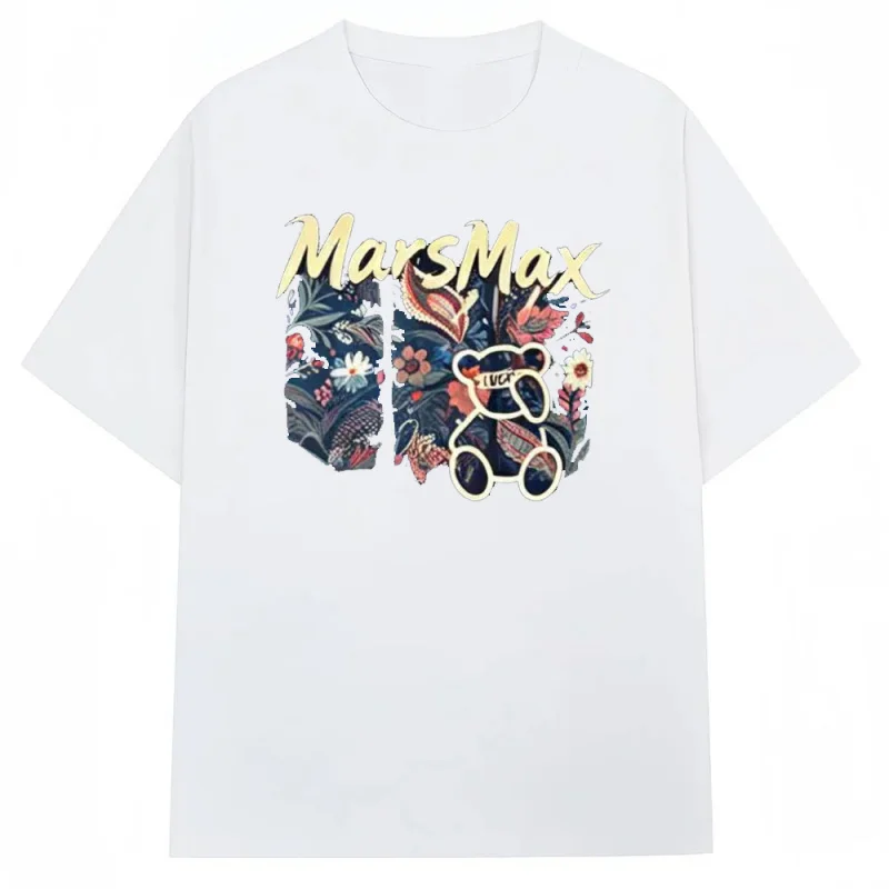 MarsMax Brand Bestseller Trend 100% Pure Cotton Versatile Men T-shirt Daily Street Sweat-absorbing Breathable Short Sleeve
