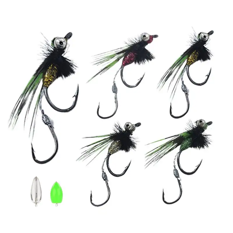 Fly Fishing Poppers Fly Assortment Realistic Dry Fly Vibrant Colors Handmade Fly Fishing Kit Lures For Saltwater And Freshwater