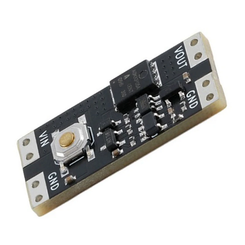 Único Bond Botão Bistable Switch Module, baixa potência, ampla tensão, Mini One Key Switch Module, 4.5-26V, 1.3UA, 10A, 1Pc