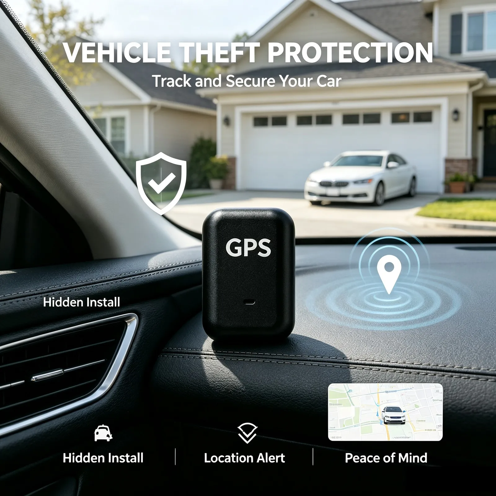 M7 Mini GPS Locator Vehicle Real Time Tracking Device Car Anti Theft Tracker Support Mobile App Remote View Position Historical Route Query Automobile Motorcycle Positioning Tracker