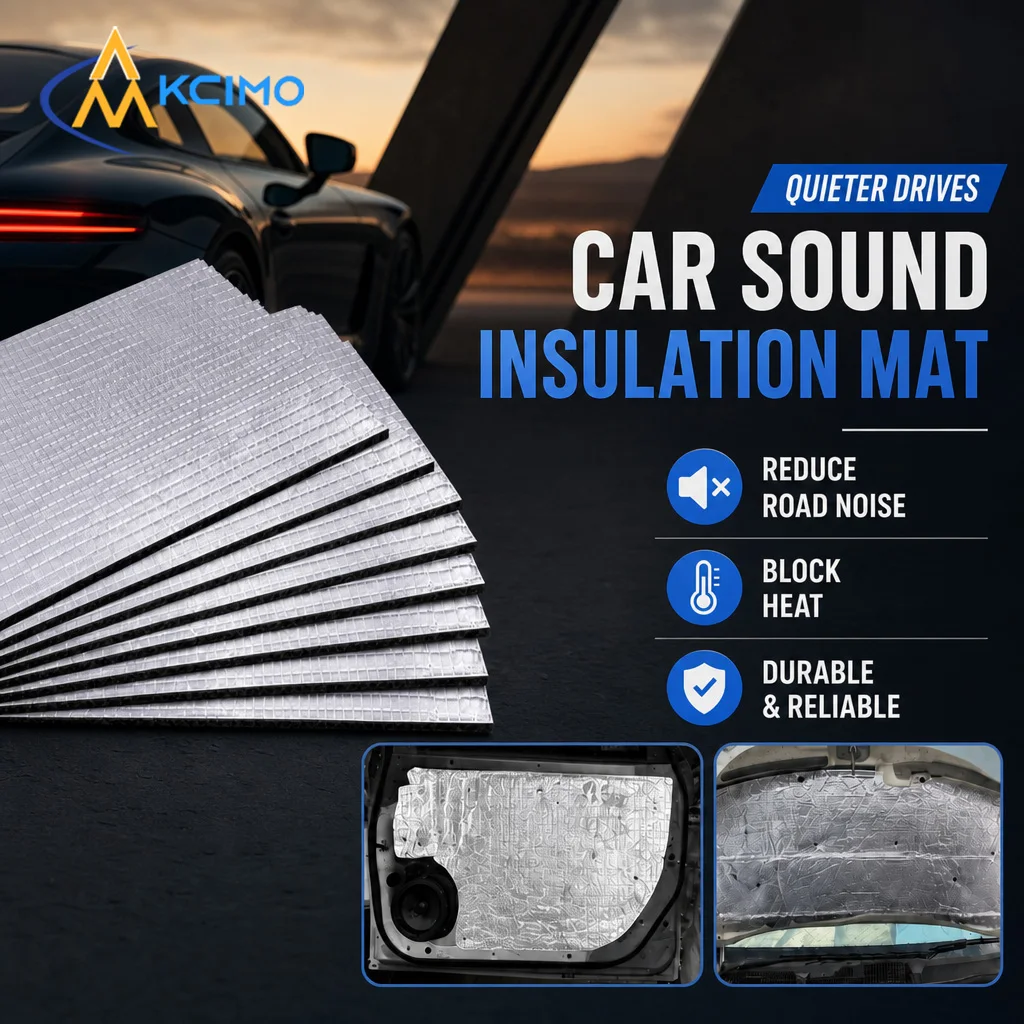 Kcimo 10Pcs/20Pcs Kcimo Cuttable Auto Sound Insulation Sheet Self Adhesive Aluminum Foil Vibration Proof Noise Deadener Mat