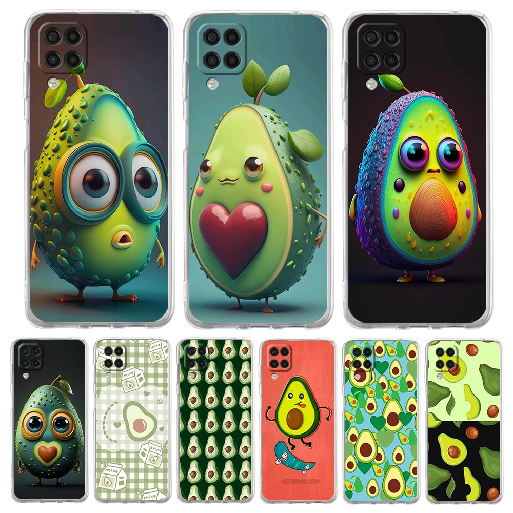 Avocado Phone Case for Samsung Galaxy A13 A22 A32 A52 A53 A72 A51 A71 A11 A31 A41 A21S 5G Transparent Silicone Shell Capas Bags