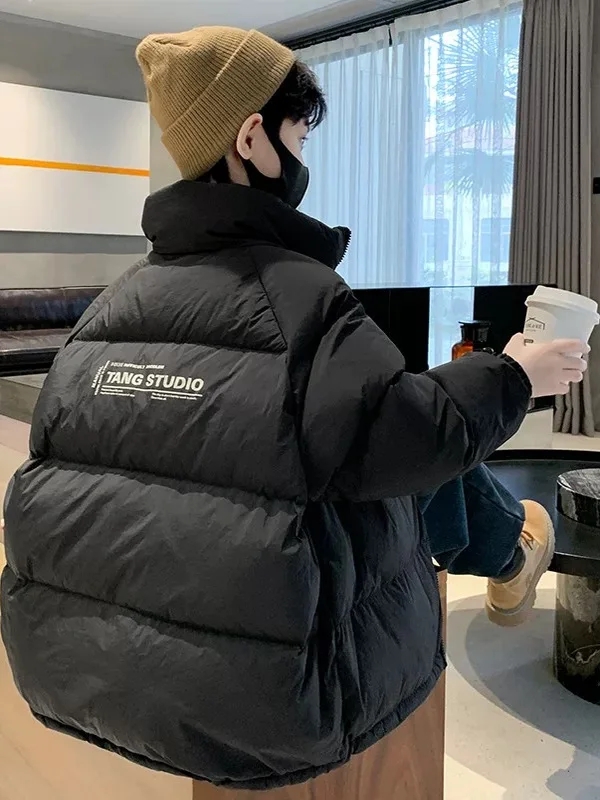 

Boys Winter Padded Cotton Jaet Thi Warm Faionable Youth lin Inner Polyester Fiber Stand Collar Zipper Closure ...