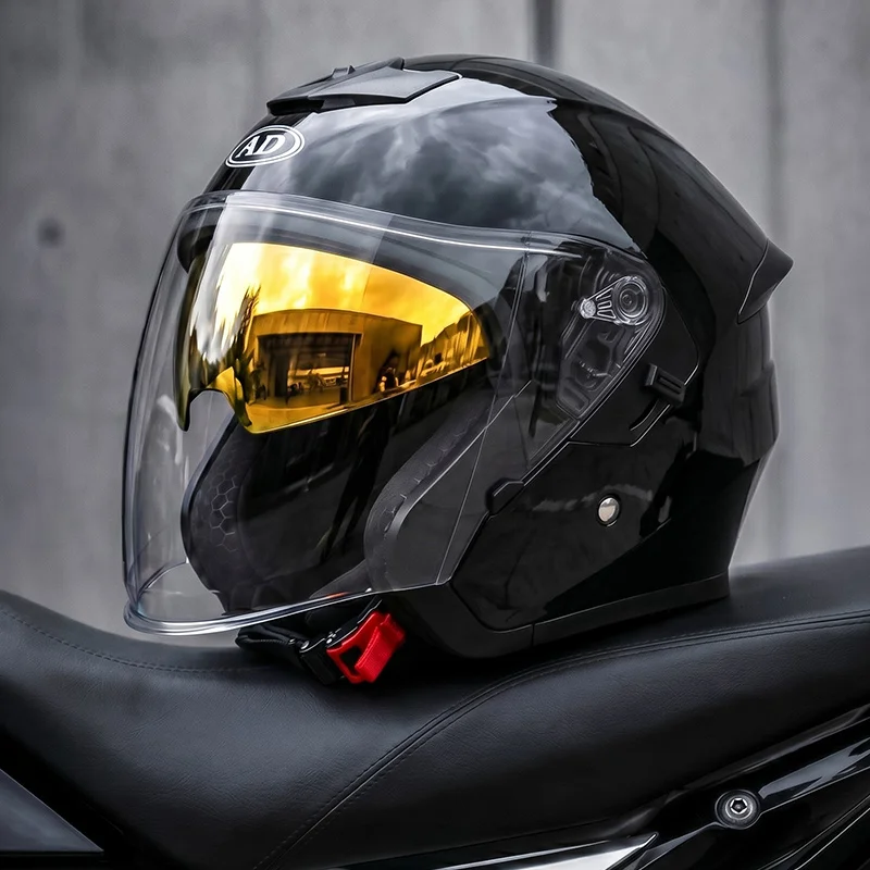 High Quality Abs Open Face Dot Motorcycle Helmet with Dual Visor New Condition for Outdoor Sports Safety Factory Wholesale