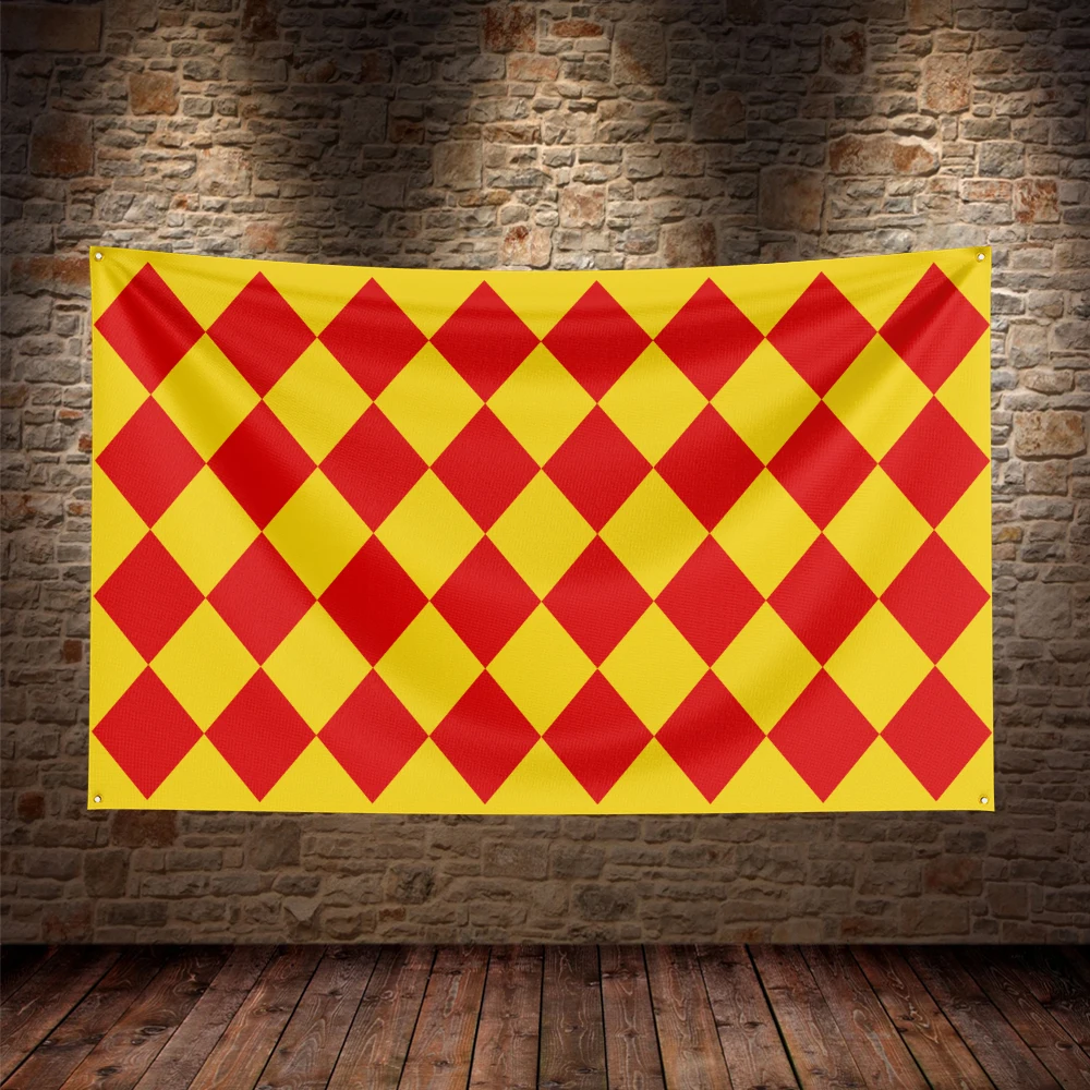 Impresión a una sola cara de la bandera de Angoumois, Anjou, Aquitaine, Aunis, Auvergne, Rhône, Berry, Bretaña, Centro, Val de Loire, Champagne