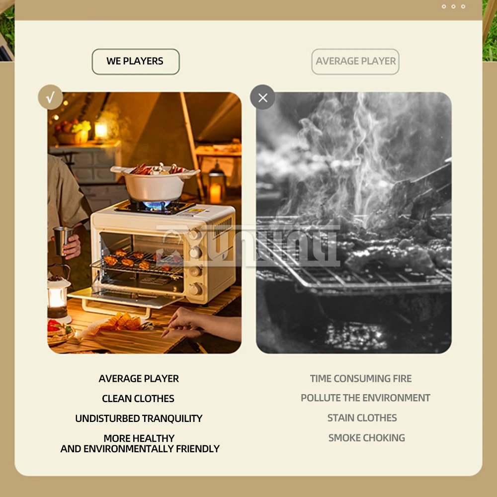 High Quality Good Quality Household multi-functional outdoor gas pizza oven, 2-in-1 card oven