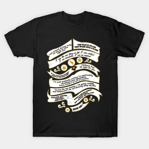 2026 Hamilton Musical Quote T-Shirt Cotton O-Neck Summer Short Sleeve Casual Mens T-shirt
