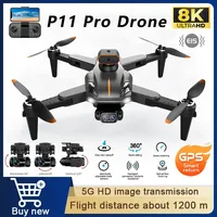 P11 Pro Max 8K Professional Drone HD Camera 5G GPS Wifi Four-way Intelligent Obstacle Avoidance Foldable Quadcopter RC Toys Gift