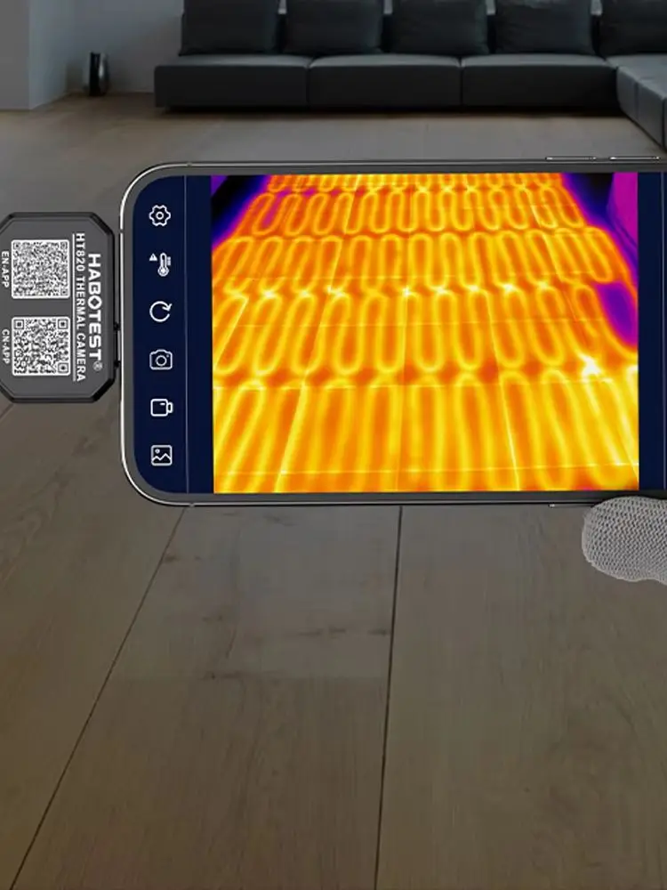 Nowa kamera termowizyjna HABOTEST HT820 do telefonów z systemem Android, rozdzielczość 256x192, częstotliwość obrazu 25Hz, zakres temperatur -15~600°C, model 2026. ℃ Typ-C — 2