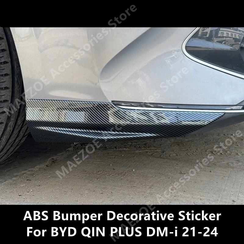 

For BYD QIN PLUS DM-i 21-24 ABS Bumper Decorative Sticker,Car Exterior Modification Protection Accessories Refit