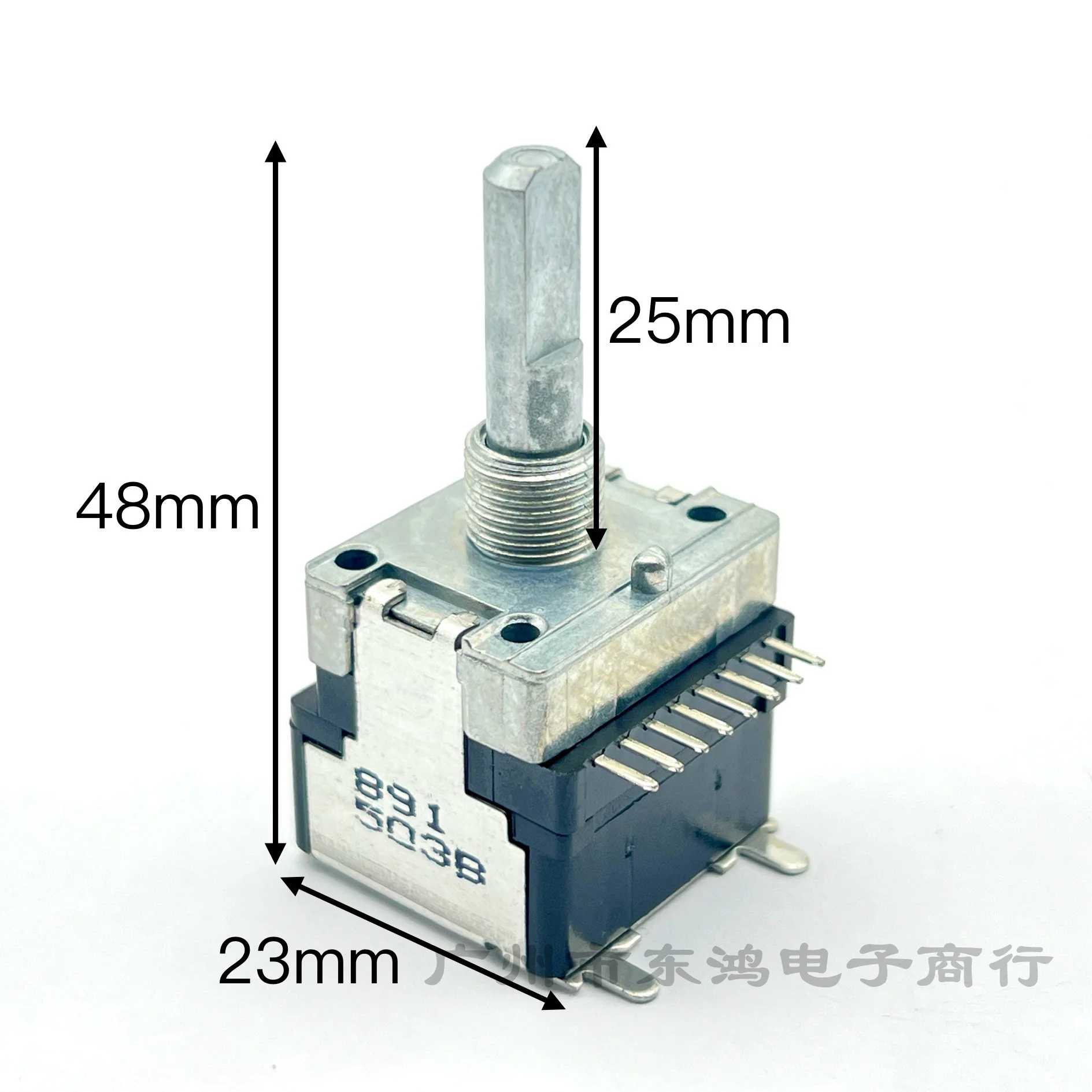 

3pcs Type Amplifier Non-motorized Potentiometer B50K RK168 Single Row 8 Pins Handle 25mm