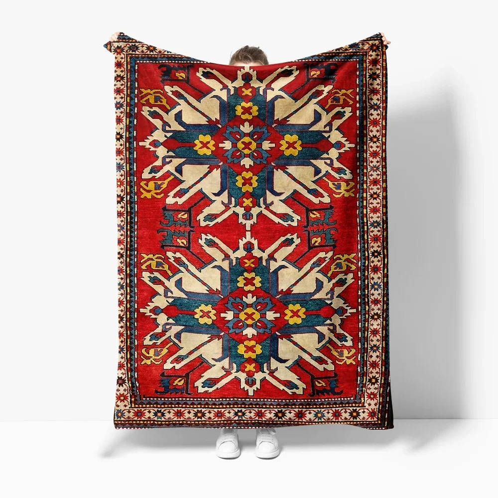 Turkish Vintage Kilim Rug Traditional Handmade Cotton Area Rug Boho Decor Cushion Cover Floor Mat